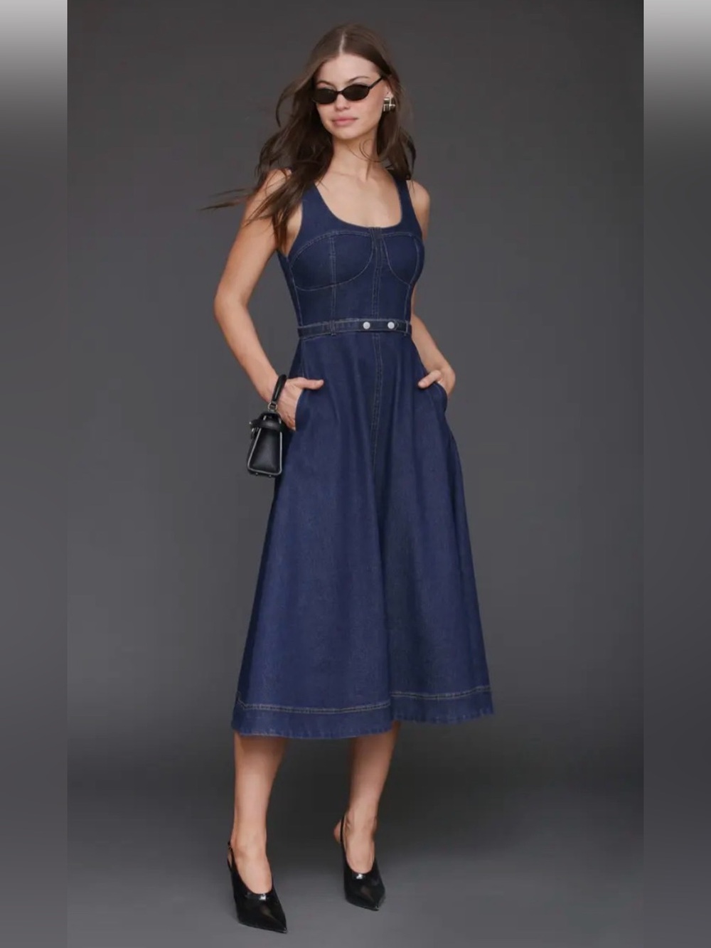 AVEC LES FILLES DENIM DRESS EUC
